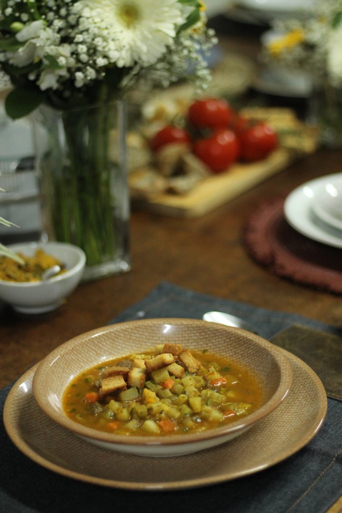 Peças que combinam com sopa de legumes